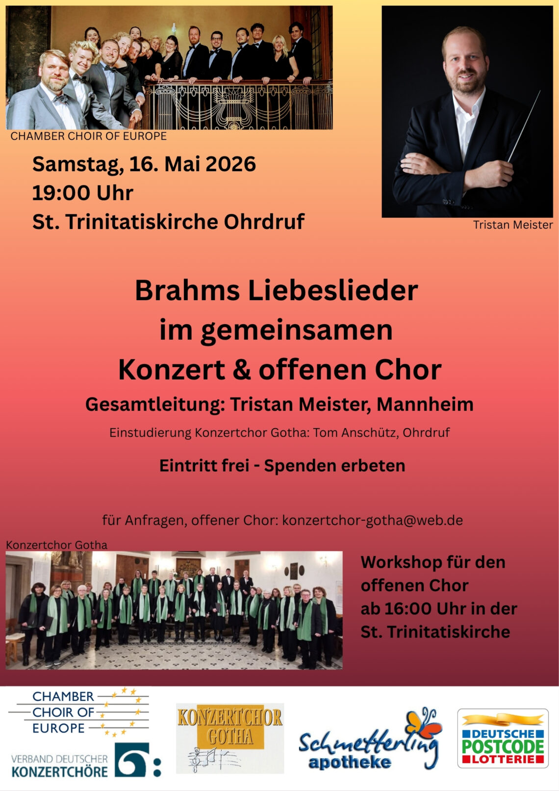 Konzert mit dem Chamber Choir of Europe